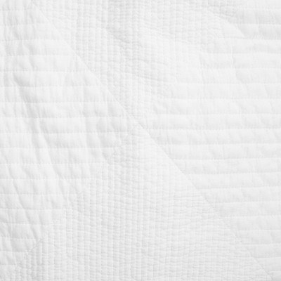 White Cotton Queen Quilt Set with Diamond Pattern