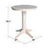 International Concepts 30" Round Top Pedestal Table - 34.9"H - 4 of 4