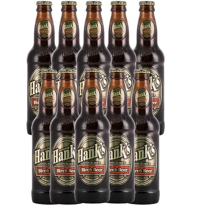 Hank's Genuine Gourmet Birch Beer, 12 fl oz Bottles – Premium Craft Soda with Rich, Robust Flavor – Authentic Northeast Recipe, Pack of 10