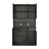 VYNXARIA 70.87" Tall Wardrobe& Kitchen Cabinet, with 6-Doors, 1-Open Shelves and 1-Drawer for bedroom,Black - 3 of 4