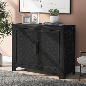 40'' Modern Accent Storage Cabinet with Herringbone Doors & Adjustable Shelf for Living Room-Baofuwish - 1 of 4