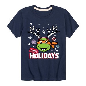 Boys' - Teenage Mutant Ninja Turtles - Happy Holidays Short Sleeve Graphic T-Shirt - 1 of 4