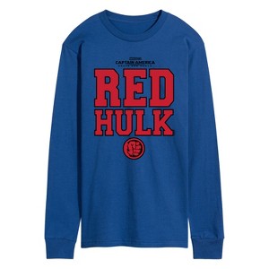 Men's - Marvel - Captain America Red Hulk Collegiate Long Sleeve Graphic T-Shirt - 1 of 4