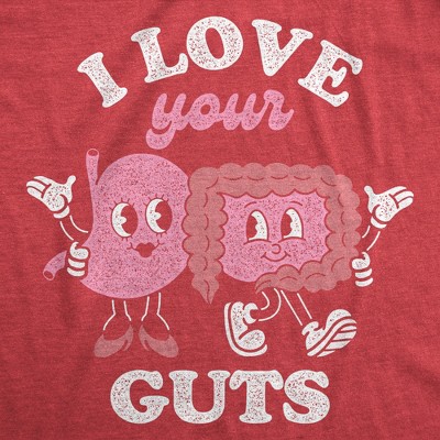 Мужские футболки Crazy Dog T-Shirts, Inc. Mens Funny T Shirts I Love Your Guts Valentines Day Graphic Tee for Men - Crazy Dog Men's T Shirt for Valentines Gift Red L — фото 2