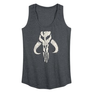 Women's - Star Wars - The Mandalorian Mando Icon Graphic Racerback Tank - 1 of 4