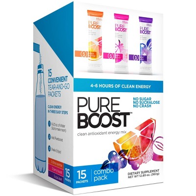 Pureboost Clean Energy Combo Drink Mix - 15ct