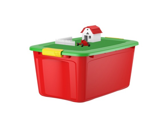 Large Locking Lid Build & Store 54qt Tote