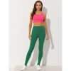 INSPIRE CHIC Women's Elastic Waistband Soft Gym Yoga Cotton Stirrup Pants Leggings - 2 of 4