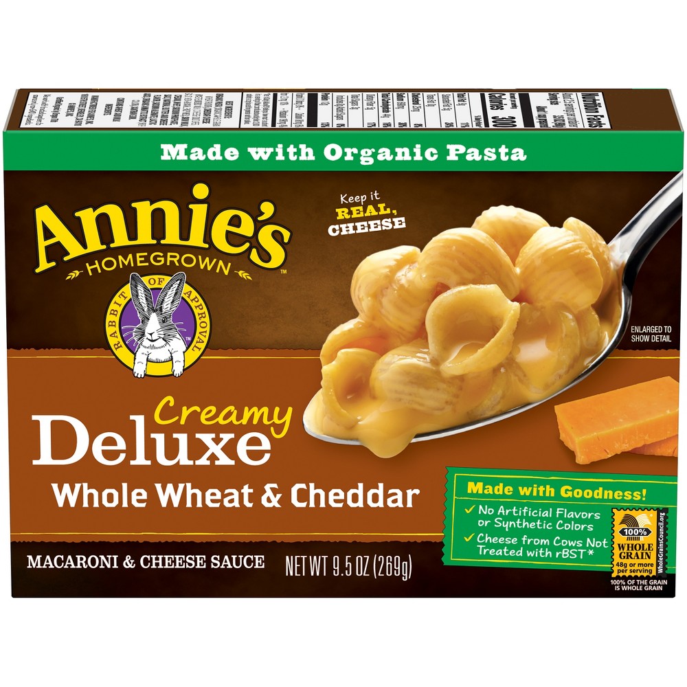 UPC 013562302130 product image for Annie's Creamy Deluxe Whole Wheat Shells & Extra Cheesy Cheddar | upcitemdb.com