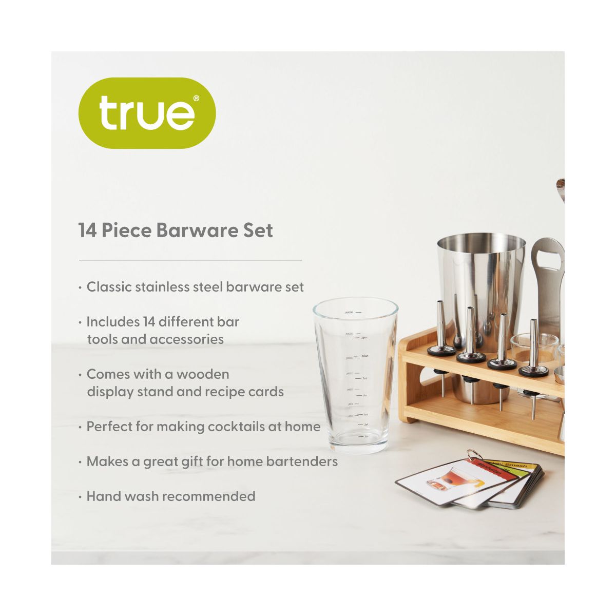 True Ultimate Barware Set with Wooden Stand - thumbnail 3