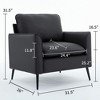 Lycvki 2pcs Leather Upholstered Sofa Chair - 3 of 4