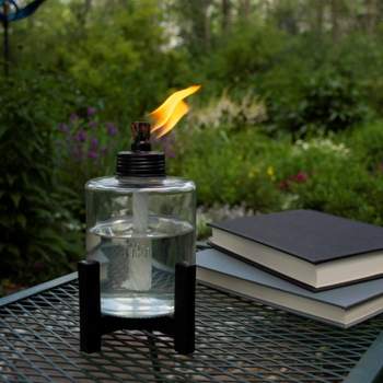 Elevated Tall Glass Tabletop Outdoor Torch - TIKI