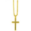 RMZ 18K Gold Plated Cross Pendant with 24" Cuban Chain – Modern Faith Jewelry for Men - 2 of 2