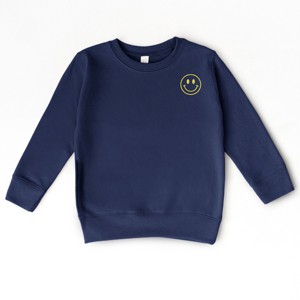 The Juniper Shop Embroidered Smiley Face Outline Toddler Sweatshirt - 1 of 4