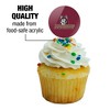 Bloomsburg University Primary Logo Cupcake Picks Toppers Decoration Set of 6 - 3 of 4