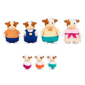Li'l Woodzeez Miniature Animal Figurine Set - FitzMoo Cow Family - 1 of 4