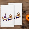 Linum Home Textiles HALLOWEEN GNOMES - Embroidered Luxury 100% Turkish Cotton Hand Towels (Set of 2) - 2 of 3