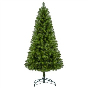COWLOWN Artificial Christmas Tree, Full PVC Branches & Metal Stand for Indoor Home Decor - 1 of 4