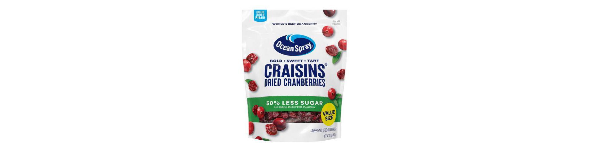 Ocean Spray Reduced Sugar Craisins Dried Cranberries - 20oz