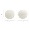 Yukimo Luna 12" Round Sphere Accent Pillow - Ivory White Boucle Faux-Sheepskin, High-Density Foam Insert for Living Room/Bedroom - 2 of 4