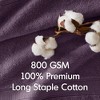 100% Cotton Solid Color Heavyweight Bath Towel Set, Anti-Microbial Certified Highly Absorbent Plushy Bath Towel - 3 of 4