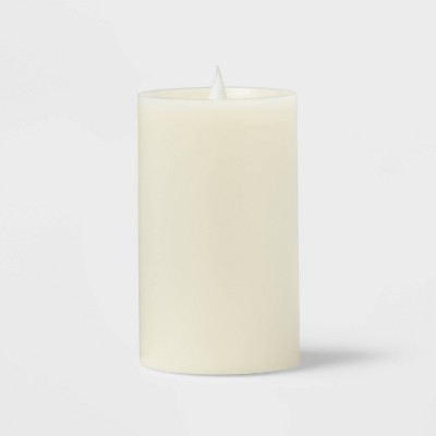 3&#34; x 5&#34; LED Pillar Candle Cream - Threshold&#8482;