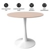 LeisureMod Bristol 27" Round Dining Table - Sintered Stone Top Accent Cafe Table & Sturdy Steel White Pedestal Base for Kitchen and Small Spaces - 3 of 4