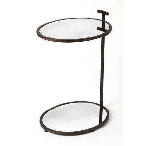 Ciro Metal & Mirror Side Table Bronze - Butler Specialty