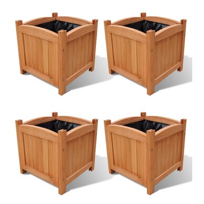 vidaXL Raised Beds 4 pcs 11.8"x11.8"x11.8"
