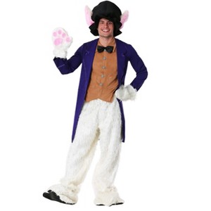 HalloweenCostumes.com One Size Fits Most  Men  Adult White Rabbit Costume, Purple/White - 1 of 3