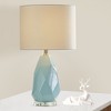 Maxax White/Blue  Geometric Ceramic Table Lamp - 2 of 4