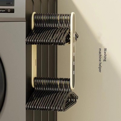 Aghana Digitals Retractable Wall-Mounted Hanger Organizer: Space-Saving PP Storage Rack for Closet,