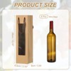 Unique Bargains Thick Kraft Paper Wine Gift Bags 13.7" x 3.7" x 3.5" 6 Pcs - 2 of 4