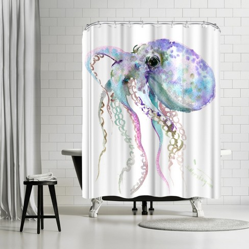 Deep Sea Shower Curtain Blue - Allure Home Creations : Target