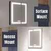 ONWITH 30 in. W x 36 in. H Black Aluminum Recessed/Surface Mount Left Medicine Cabinet with Mirror - 4 of 4