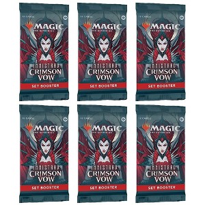 Magic The Gathering 6 Packs Magic: The Gathering Set Booster Pack Lot MTG Innistrad Crimson Vow - 1 of 4
