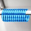 Home Mart Goods 12 Piece Premium Plastic Blue Shower Curtain Hooks Rings Round 2.3" Inches - 2 of 4