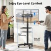 Perlegear TV Cart TV Stand Mobile TV Stand, Rolling TV Stand for 23-60"  Flat Curved Screen TVs, Holds up to 55lbs, Max VESA 400x400mm - 3 of 4