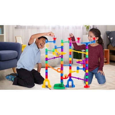 Glow-in-the-Dark Multicolor Plastic Marble Run Starter Set