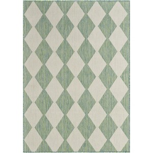 Nourison Positano Modern Diamond Outdoor Rug - 1 of 4