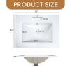 24" Bathroom Vanity with Sink, Free Standing Single Basin Vanity Set with Two Drawers and One Door - Leovsnove - 4 of 4