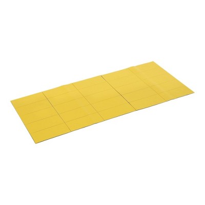 MasterVision Magnetic Dry-Erase Tape Strips Yellow Write-on Wipe-off 7/8 Inches x 2 Inches Pack of 25