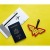 Silver Buffalo DC Comics Wonder Woman Logo Travel Luggage Tag With Suitcase ID Card Label - 4 of 4