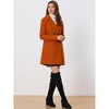 INSPIRE CHIC Women's Notched Lapel Double Breasted Raglan Sleeve Winter Coat - 2 of 4