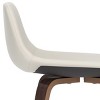 Sapphtopaz Modern Bar Stool Upholstered Dining Chairs with Curved Seat and Backrest Counter Height Barstools Set of 2 for Kitchen Island - 3 of 4