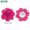 Unique Bargains Alloy Satin Fabric Big Rose Flower Dainty Brooches Pins 1 Pc - 3 of 4