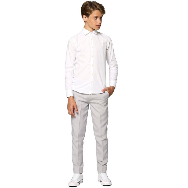 OppoSuits Teen Boys Shirt - White Knight - White, 3 of 5