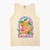 S.W.Smiley Fruits and Stripes - Women's Garment Dyed Graphic Tank Top - 2 of 4