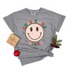 Simply Sage Market Women's Smiley Face Christmas Vibes Garment Dyed Tee - 2 of 2