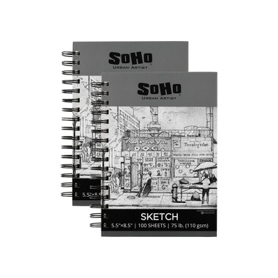 SoHo 110 GSM Sketch Paper Pads Spiral - 2 Pack